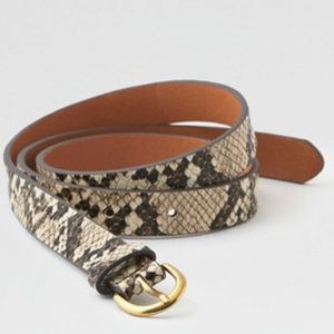 AE Snake Leather Skinny Belt BNWT SOLDOUT